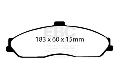 EBC 03 - 04 Cadillac XLR 4.6 Yellowstuff Front Brake Pads Brake Pads - Performance