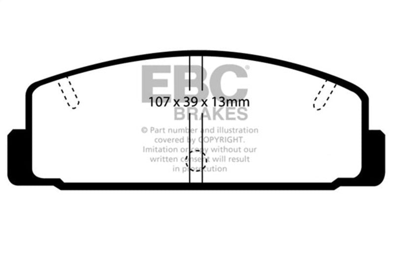 EBC 03 - 04 Mazda Protege 2.0 Turbo (Mazdaspeed) Redstuff Rear Brake Pads Brake Pads - Performance