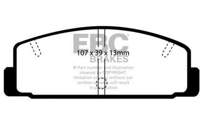 EBC 03 - 04 Mazda Protege 2.0 Turbo (Mazdaspeed) Redstuff Rear Brake Pads Brake Pads - Performance