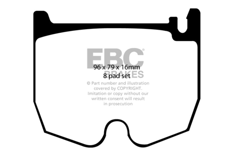 EBC 03 - 06 Mercedes - Benz CL55 AMG 5.4 Supercharged Redstuff Front Brake Pads Brake Pads - Performance
