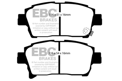 EBC 03 - 07 Scion XA 1.5 Yellowstuff Front Brake Pads Brake Pads - Performance