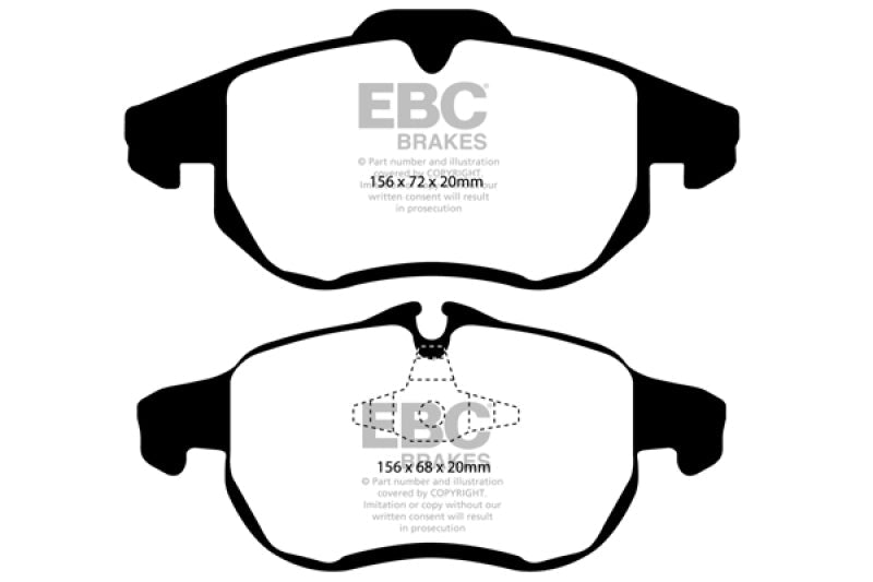 EBC 03 Saab 9 - 3 2.0 Turbo (Arc) Yellowstuff Front Brake Pads Brake Pads - Performance