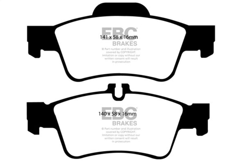 EBC 04 - 06 Mercedes - Benz CL500 5.0 Yellowstuff Rear Brake Pads Brake Pads - Performance