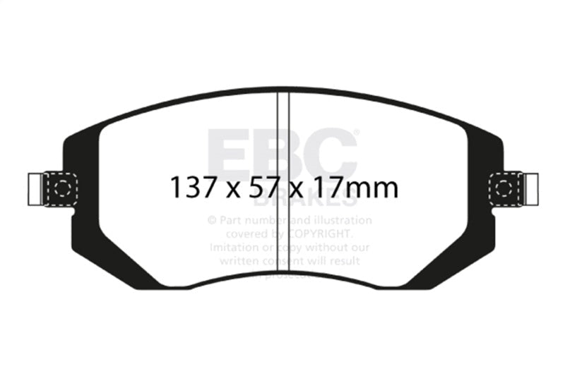 EBC 04 - 06 Saab 9 - 2X 2.0 Turbo Greenstuff Front Brake Pads Brake Pads - Performance