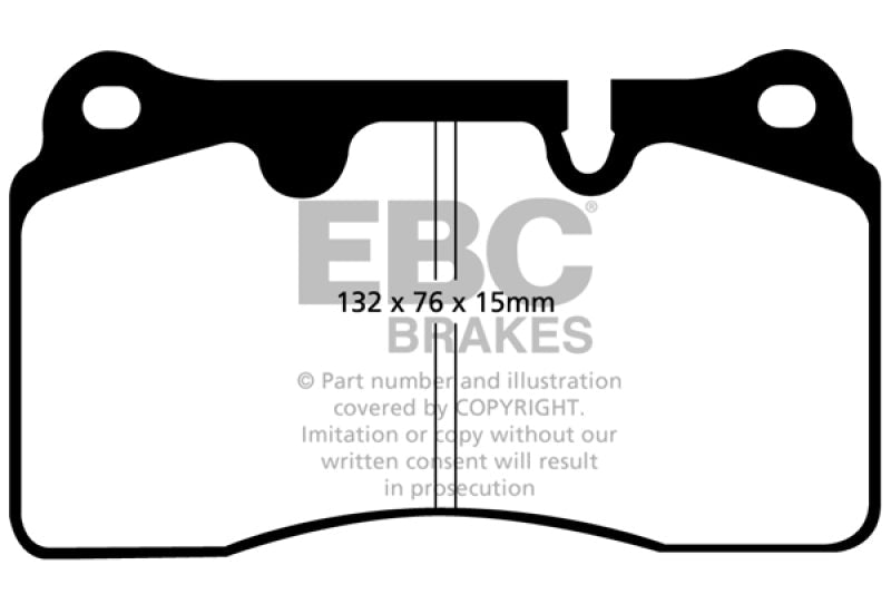 EBC 04 - 12 Aston Martin DB9 5.9 Redstuff Front Brake Pads Brake Pads - Performance