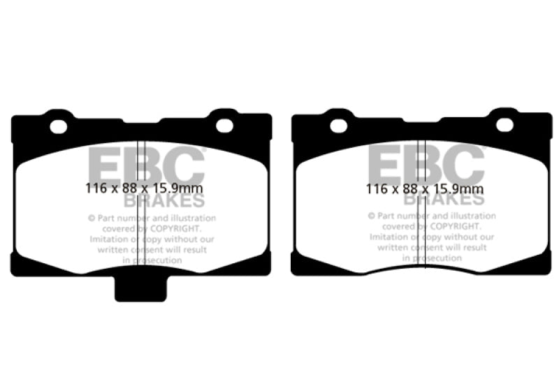 EBC 05 - 08 Acura RL 3.5 Yellowstuff Front Brake Pads Brake Pads - Performance