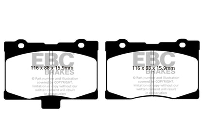 EBC 05 - 08 Acura RL 3.5 Yellowstuff Front Brake Pads Brake Pads - Performance