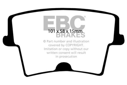 EBC 05 - 10 Chrysler 300C 5.7 Redstuff Rear Brake Pads Brake Pads - Performance