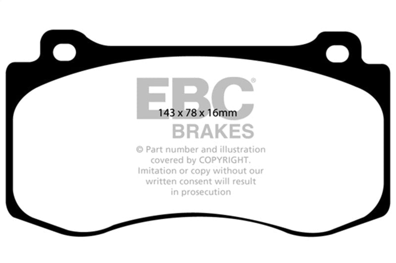 EBC 05 - 10 Chrysler 300C 6.1 SRT8 Redstuff Front Brake Pads Brake Pads - Performance