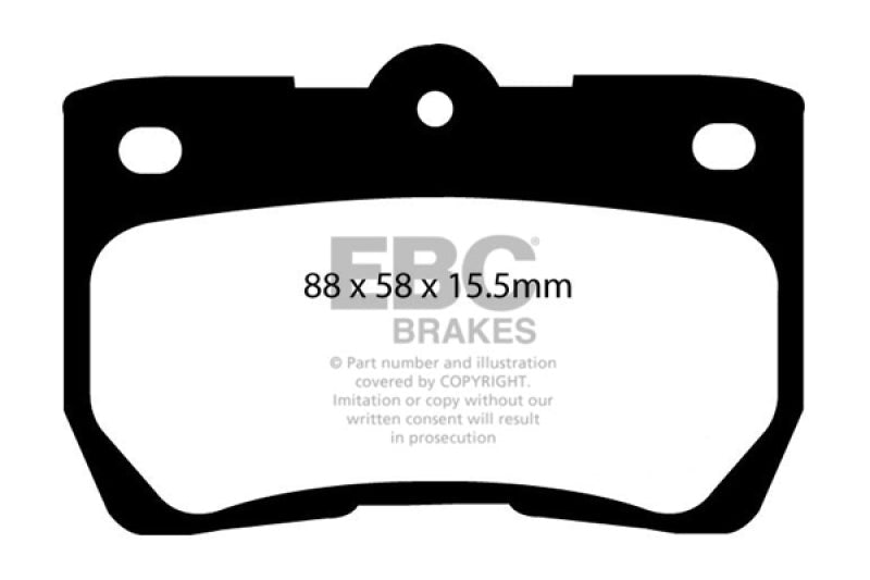 EBC 06 - 07 Lexus GS300 3.0 Yellowstuff Rear Brake Pads Brake Pads - Performance