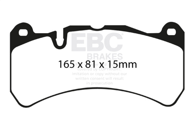 EBC 06 - 08 Ferrari 599 6.0 Redstuff Front Brake Pads Brake Pads - Performance