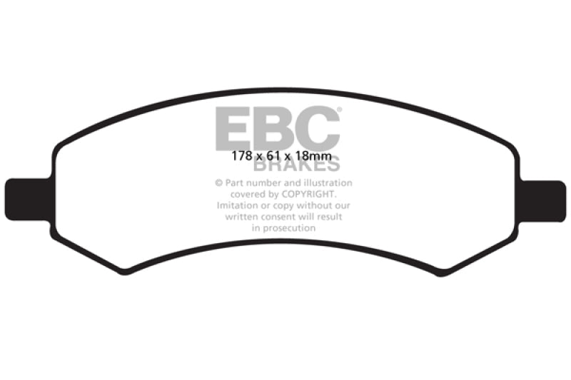 EBC 06 - 09 Chrysler Aspen 4.7 Yellowstuff Front Brake Pads Brake Pads - Performance