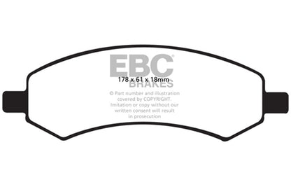 EBC 06 - 09 Chrysler Aspen 4.7 Yellowstuff Front Brake Pads Brake Pads - Performance