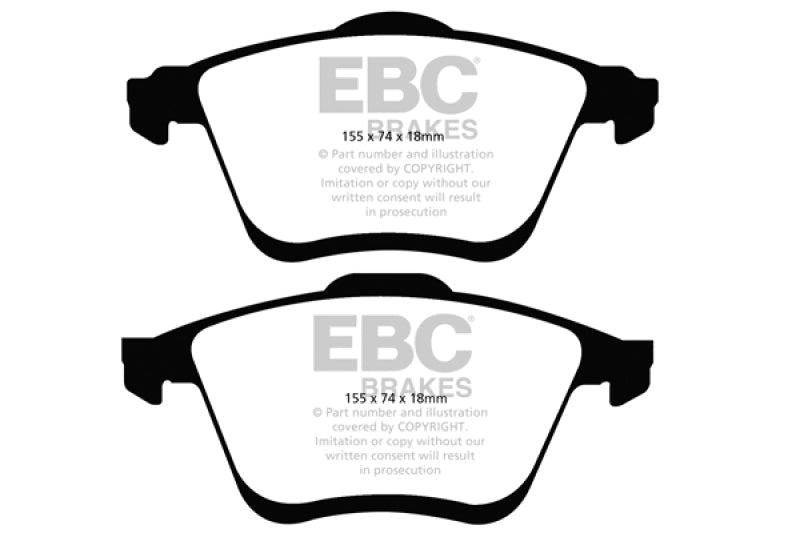EBC 06 - 09 Mazda 6 2.3 Turbo (Mazdaspeed) Yellowstuff Front Brake Pads Brake Pads - Performance