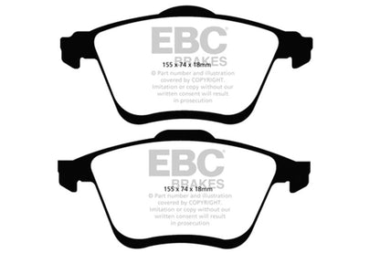 EBC 06 - 09 Mazda 6 2.3 Turbo (Mazdaspeed) Yellowstuff Front Brake Pads Brake Pads - Performance