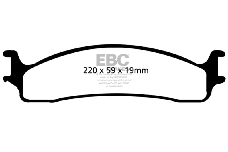EBC 06 - 11 Dodge Ram 1500 Mega Cab 2WD Yellowstuff Front Brake Pads Brake Pads - Performance