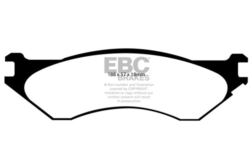EBC 06 - 11 Dodge Ram 1500 Mega Cab 2WD Yellowstuff Rear Brake Pads Brake Pads - Performance