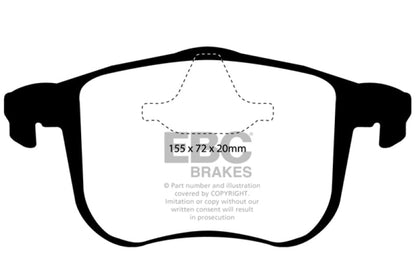 EBC 06 - 11 Saab 9 - 3 2.0 Turbo (Aero) Yellowstuff Front Brake Pads Brake Pads - Performance