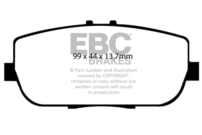 EBC 06 - 15 Mazda Miata MX5 2.0 Redstuff Rear Brake Pads Brake Pads - Performance