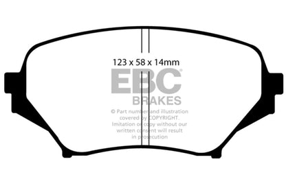 EBC 06 - 15 Mazda Miata MX5 2.0 Yellowstuff Front Brake Pads Brake Pads - Performance