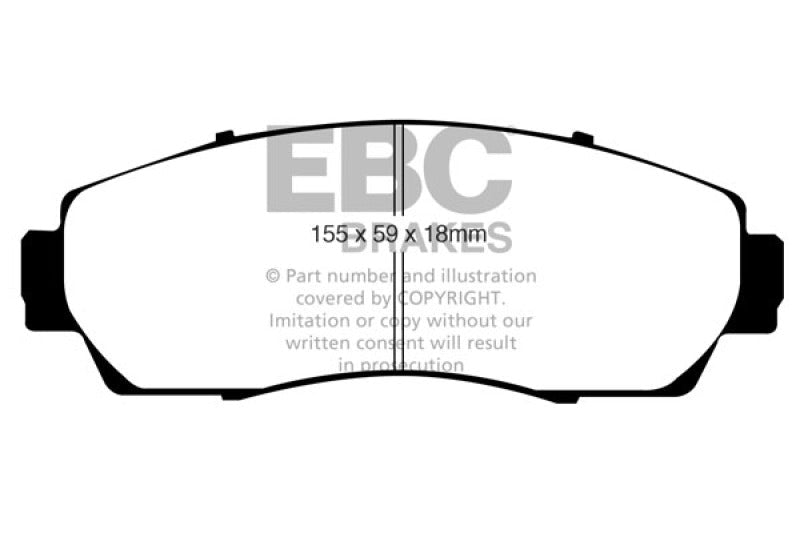 EBC 07 - 09 Acura RDX 2.3 Turbo Redstuff Front Brake Pads Brake Pads - Performance