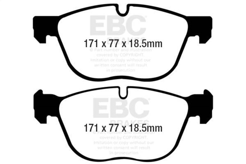 EBC 07 - 10 BMW X5 3.0 Redstuff Front Brake Pads Brake Pads - Performance