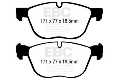 EBC 07 - 10 BMW X5 3.0 Redstuff Front Brake Pads Brake Pads - Performance