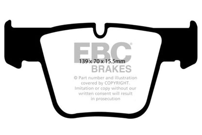 EBC 07 - 11 Mercedes - Benz CL63 AMG 6.2 Redstuff Front Brake Pads Brake Pads - Performance