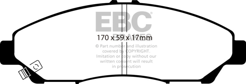 EBC 07 - 13 Acura MDX 3.7 Yellowstuff Front Brake Pads Brake Pads - Performance