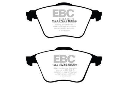 EBC 07 - 13 Mazda 3 2.3 Turbo Redstuff Front Brake Pads Brake Pads - Performance