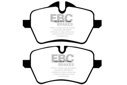 EBC 07 - 14 Mini Hardtop 1.6 Turbo Cooper S Yellowstuff Front Brake Pads Brake Pads - Performance