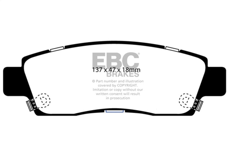 EBC 07+ Buick Enclave 3.6 Yellowstuff Rear Brake Pads Brake Pads - Performance