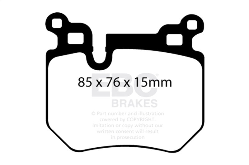 EBC 08 - 10 BMW 135 3.0 Twin Turbo Redstuff Rear Brake Pads Brake Pads - Performance