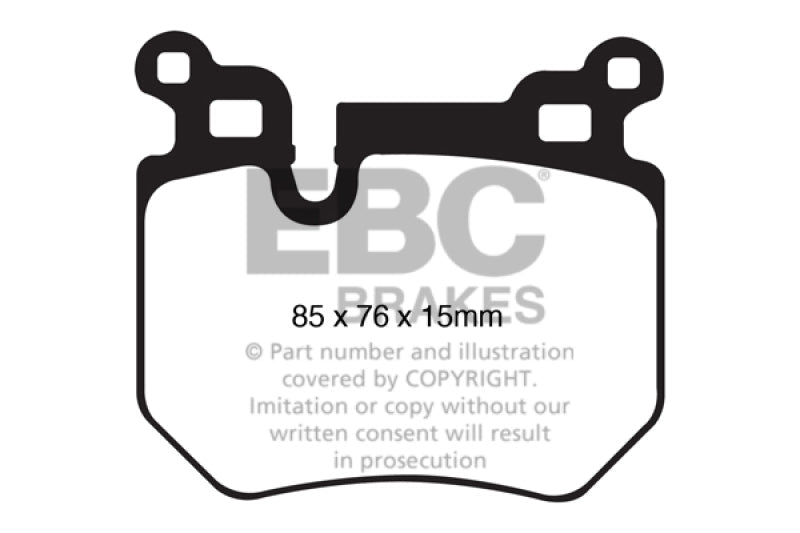 EBC 08 - 10 BMW 135 3.0 Twin Turbo Redstuff Rear Brake Pads Brake Pads - Performance