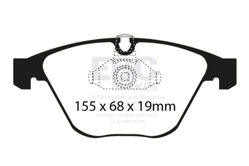 EBC 08 - 10 BMW M3 4.0 (E90) Redstuff Front Brake Pads Brake Pads - Performance
