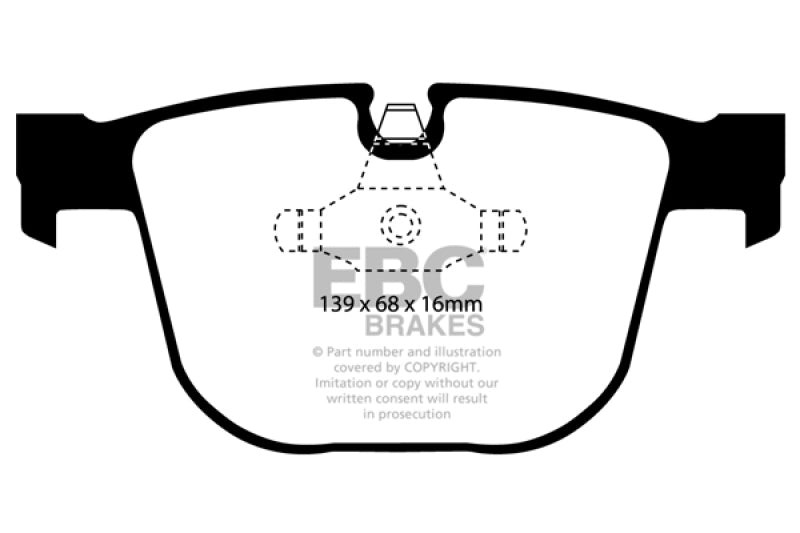 EBC 08 - 10 BMW M3 4.0 (E90) Ultimax2 Rear Brake Pads Brake Pads - OE