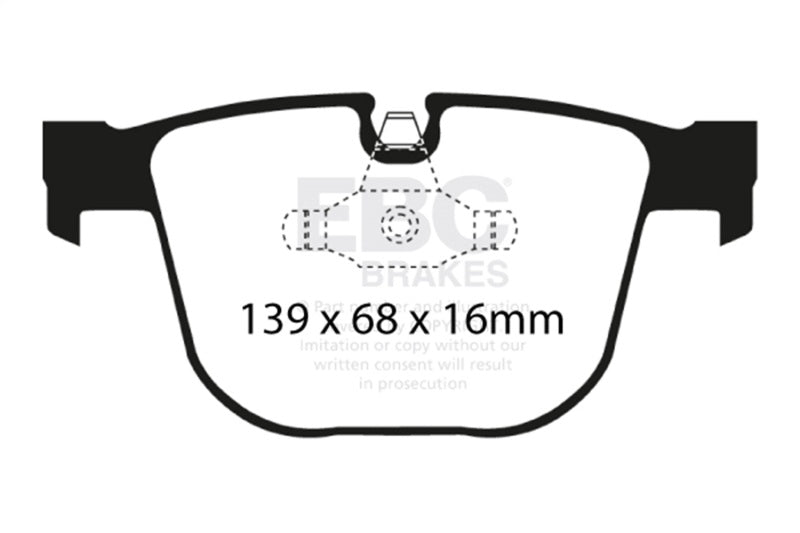 EBC 08 - 10 BMW M3 4.0 (E90) Ultimax2 Rear Brake Pads Brake Pads - OE
