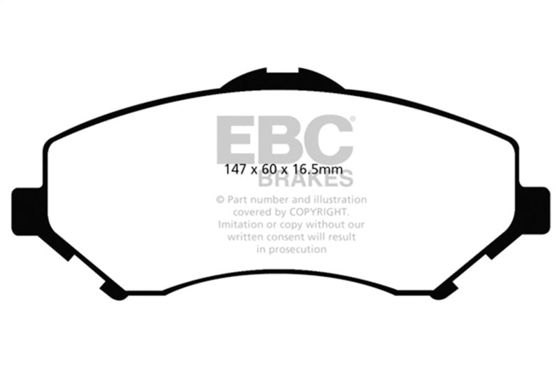 EBC 08 - 11 Chrysler Town & Country 3.3 Yellowstuff Front Brake Pads Brake Pads - Performance