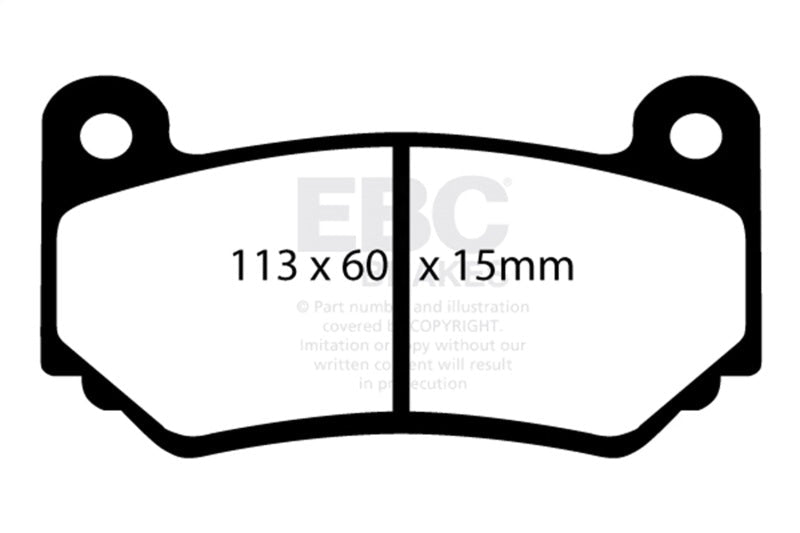 EBC 08 - 11 Lotus Exige 1.8 Supercharged (240) Yellowstuff Front Brake Pads Brake Pads - Performance