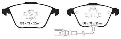 EBC 08 - 11 Volkswagen CC 3.6 Yellowstuff Front Brake Pads Brake Pads - Performance