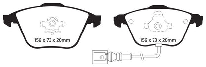 EBC 08 - 11 Volkswagen CC 3.6 Yellowstuff Front Brake Pads Brake Pads - Performance