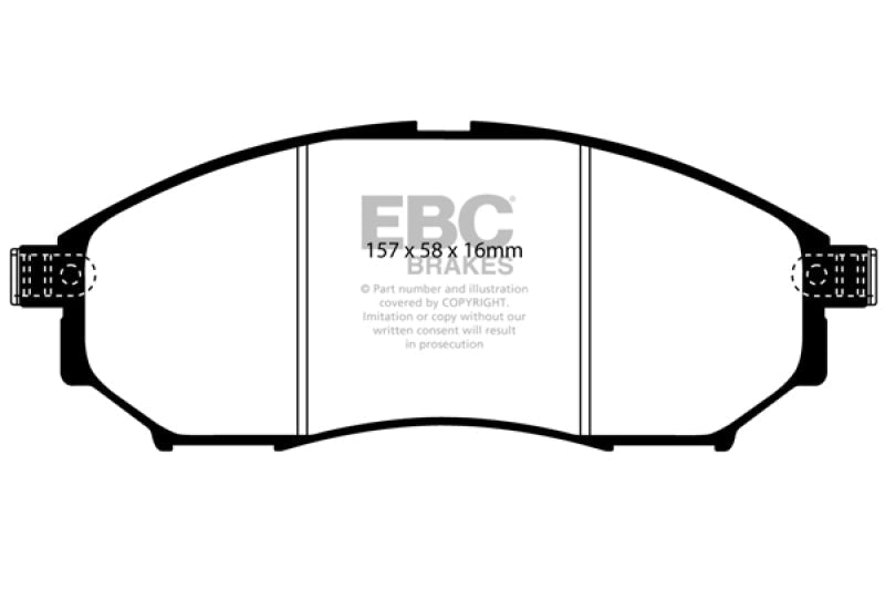 EBC 08 - 13 Infiniti EX35 3.5 Greenstuff Front Brake Pads Brake Pads - Performance