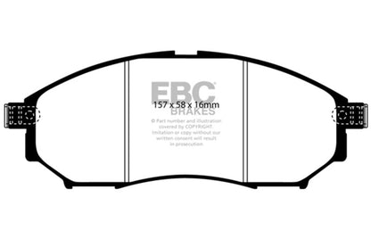 EBC 08 - 13 Infiniti EX35 3.5 Yellowstuff Front Brake Pads Brake Pads - Performance