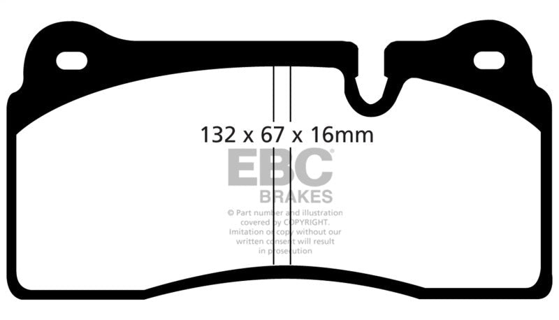 EBC 08 - 17 Audi R8 / 04 - 14 Lamborghini Gallardo Redstuff Rear Brake Pads Brake Pads - Performance