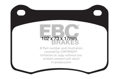 EBC 08+ Lexus IS - F 5.0 Yellowstuff Rear Brake Pads Brake Pads - Performance