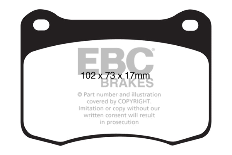 EBC 08+ Lexus IS - F 5.0 Yellowstuff Rear Brake Pads Brake Pads - Performance