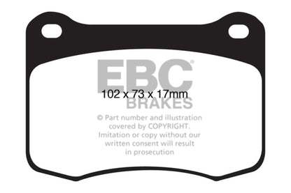EBC 08+ Lexus IS - F 5.0 Yellowstuff Rear Brake Pads Brake Pads - Performance