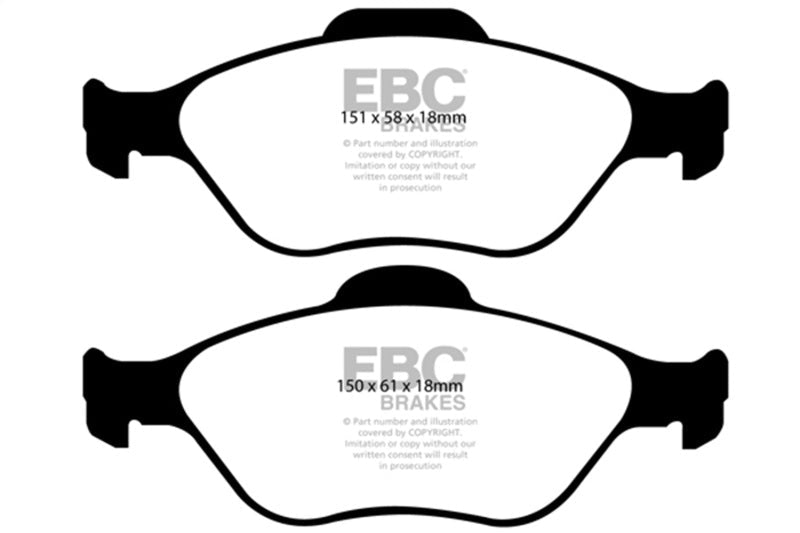 EBC 08+ Lotus 2 - Eleven 1.8 Supercharged Greenstuff Front Brake Pads Brake Pads - Performance