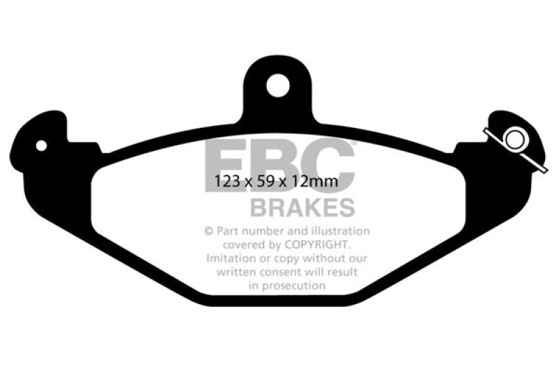 EBC 08+ Lotus 2 - Eleven 1.8 Supercharged Greenstuff Rear Brake Pads Brake Pads - Performance