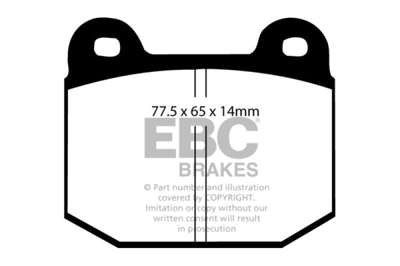 EBC 08+ Lotus 2 - Eleven 1.8 Supercharged Redstuff Front Brake Pads Brake Pads - Performance